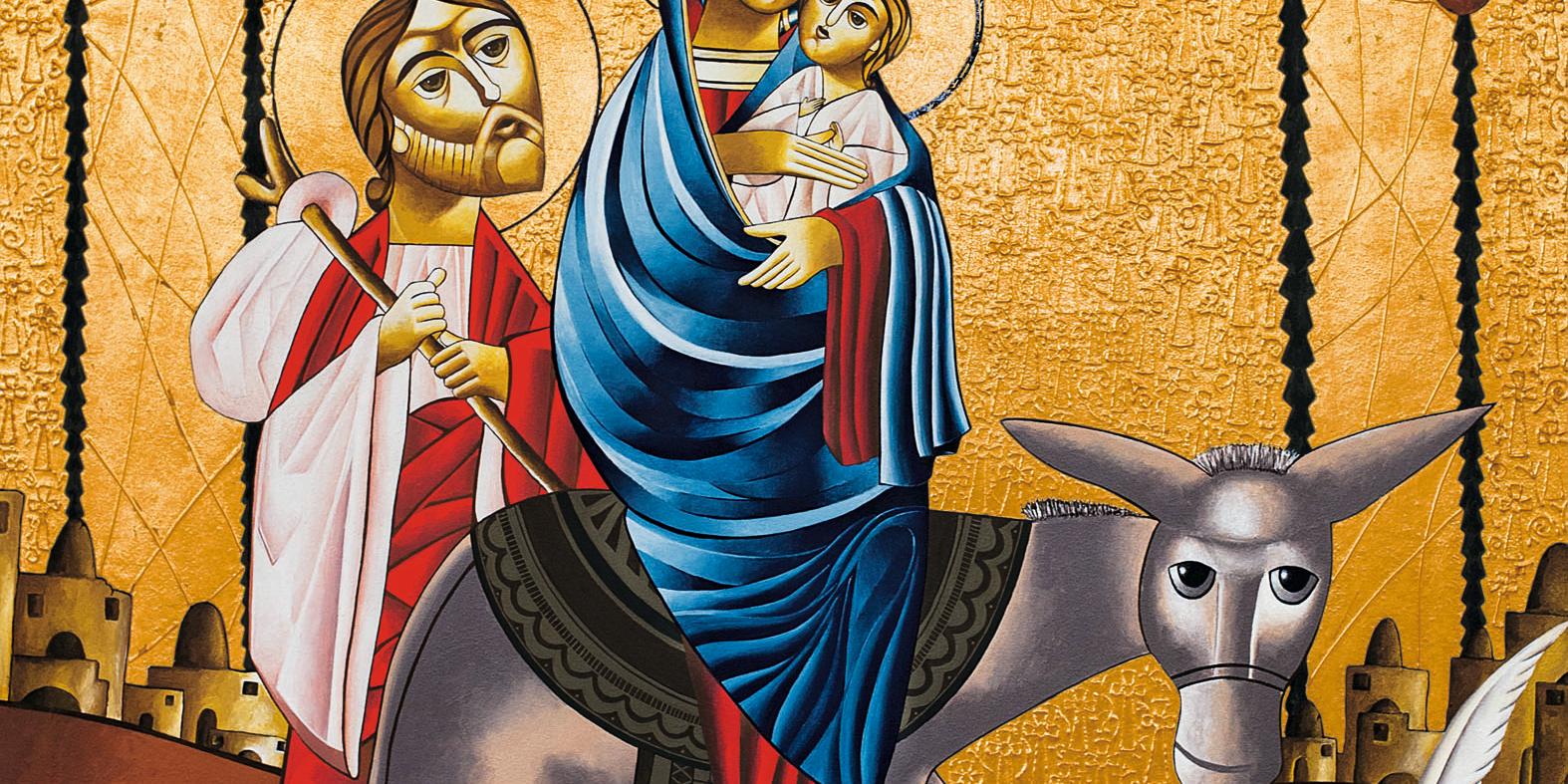 Joseph Khalil (Ägypten): Die Flucht nach Ägypten, missio-Kunstkalender 2014