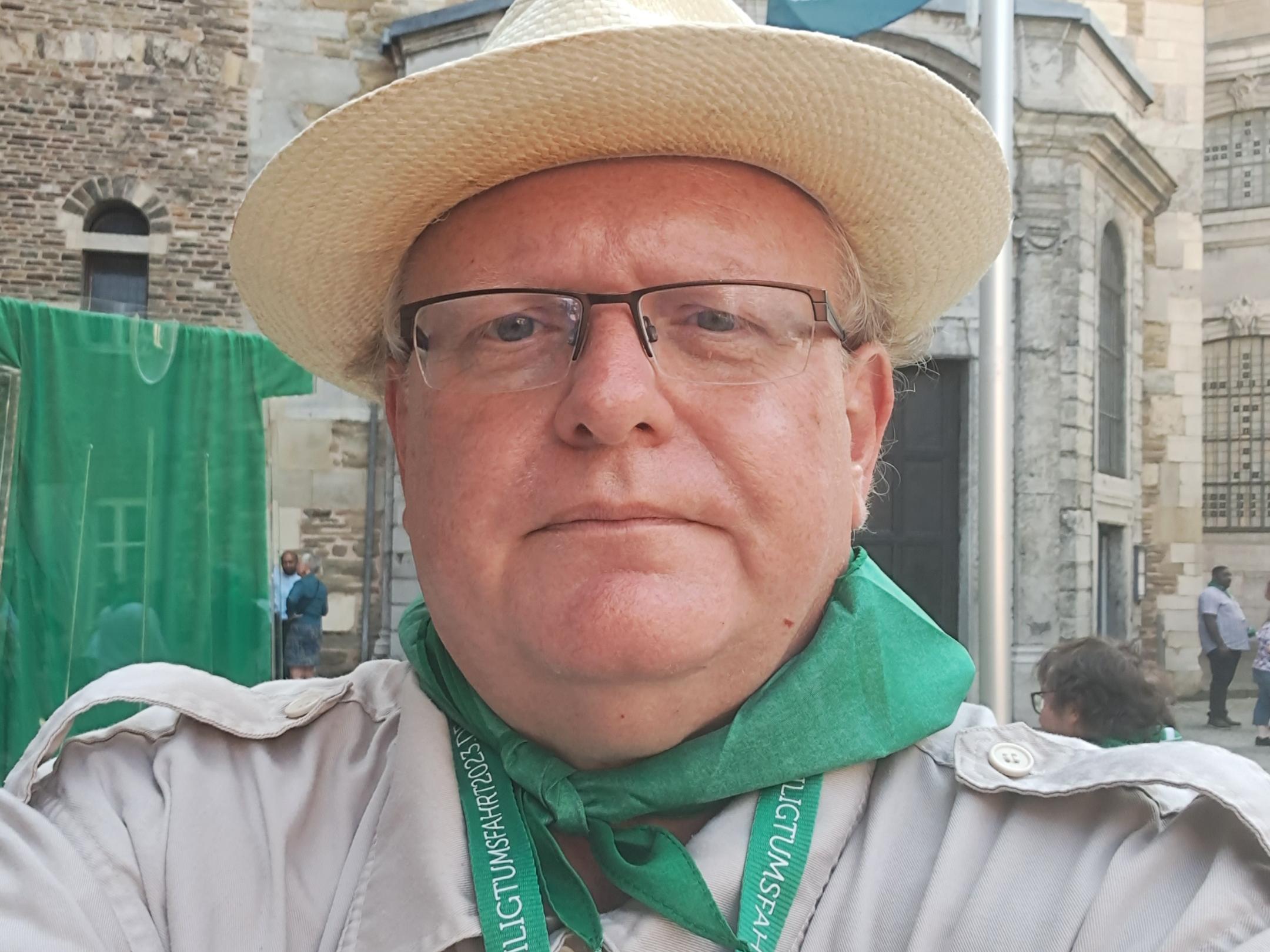 Marcus Seiler engagierte sich auch im Besucherdienst der Heiligtumsfahrt 2023