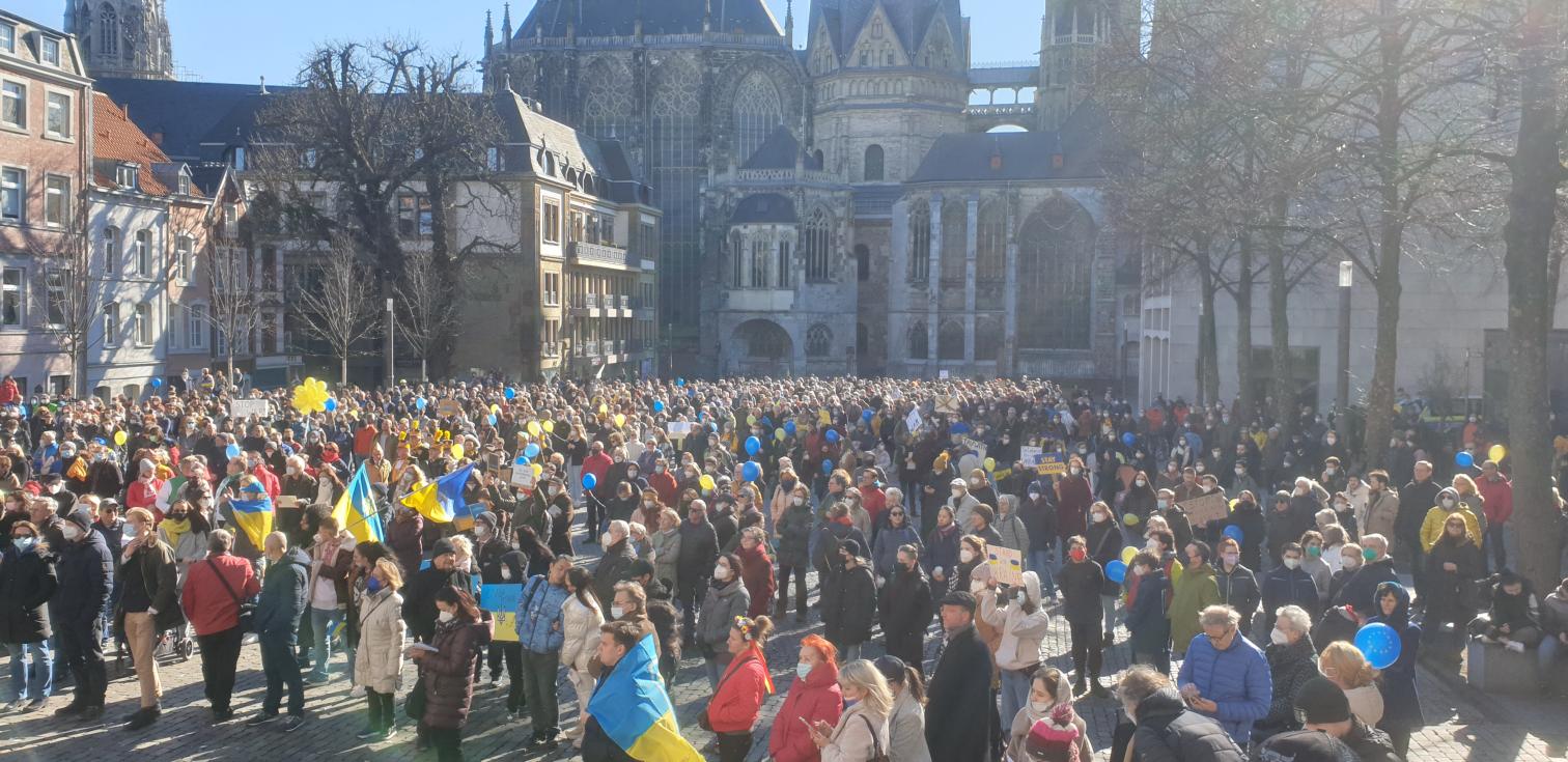Friedenskundgebung Pulse of Europe (c) Bistum Aachen / Jari Wieschmann