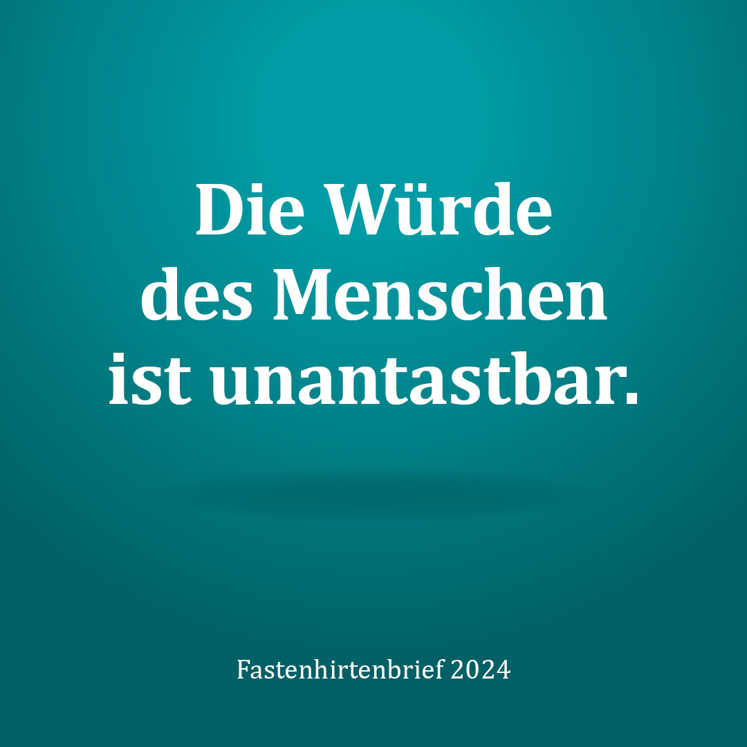 Bischof Dieser: „Die Würde des Menschen ist unantastbar. Sie zu achten und zu schützen ist Verpflichtung aller staatlichen Gewalt“. (c) Bistum Aachen