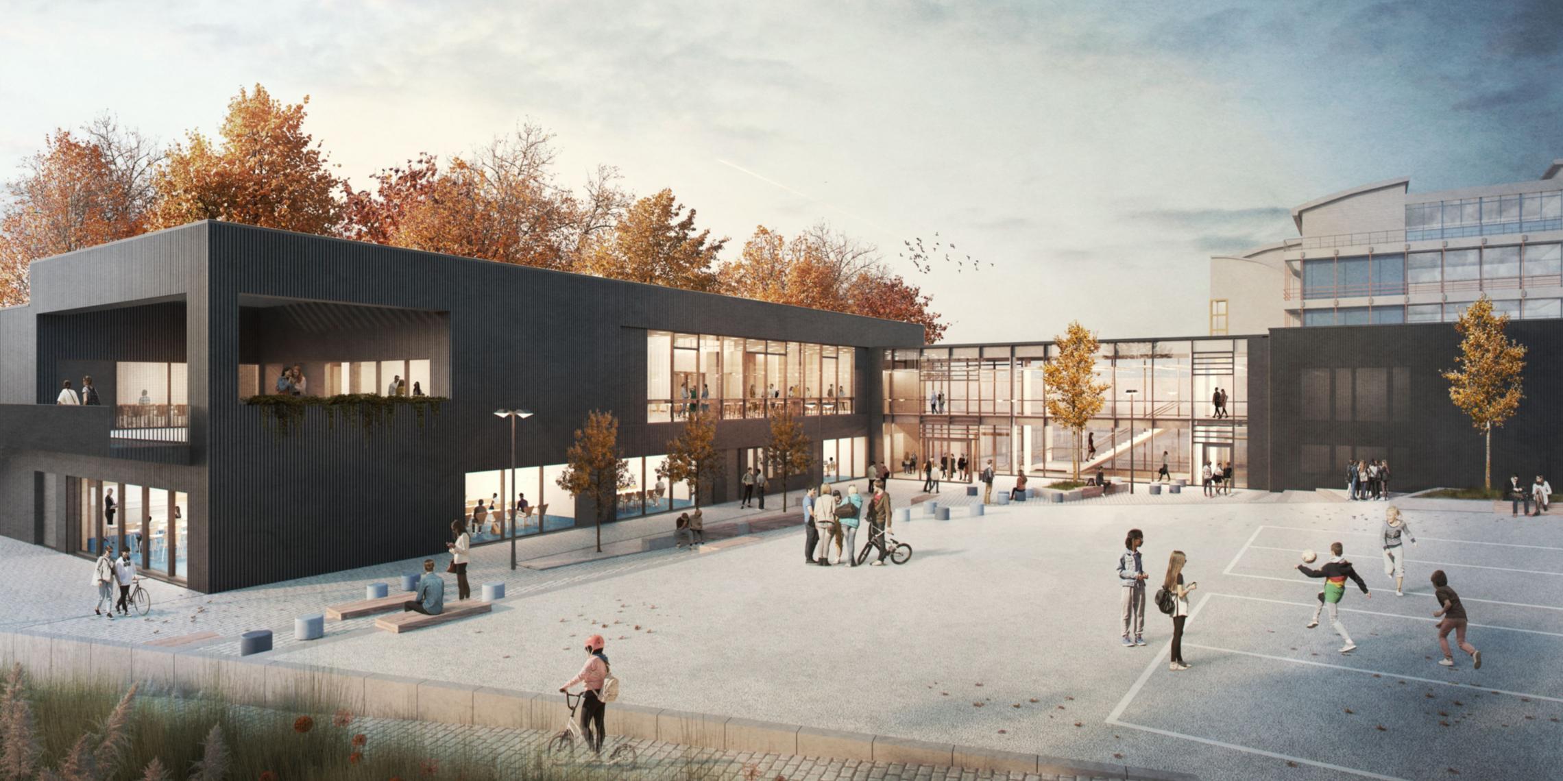 In vier Bauabschnitten wird das Bischöfliche Pius-Gymnasium erweitert.