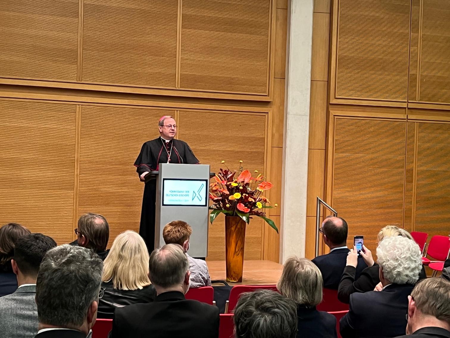 Rede von Bischof Bätzing beim St. Michael-Jahresempfang am 12. Oktober 2022 in Berlin (c) Deutsche Bischofskonferenz/Kopp