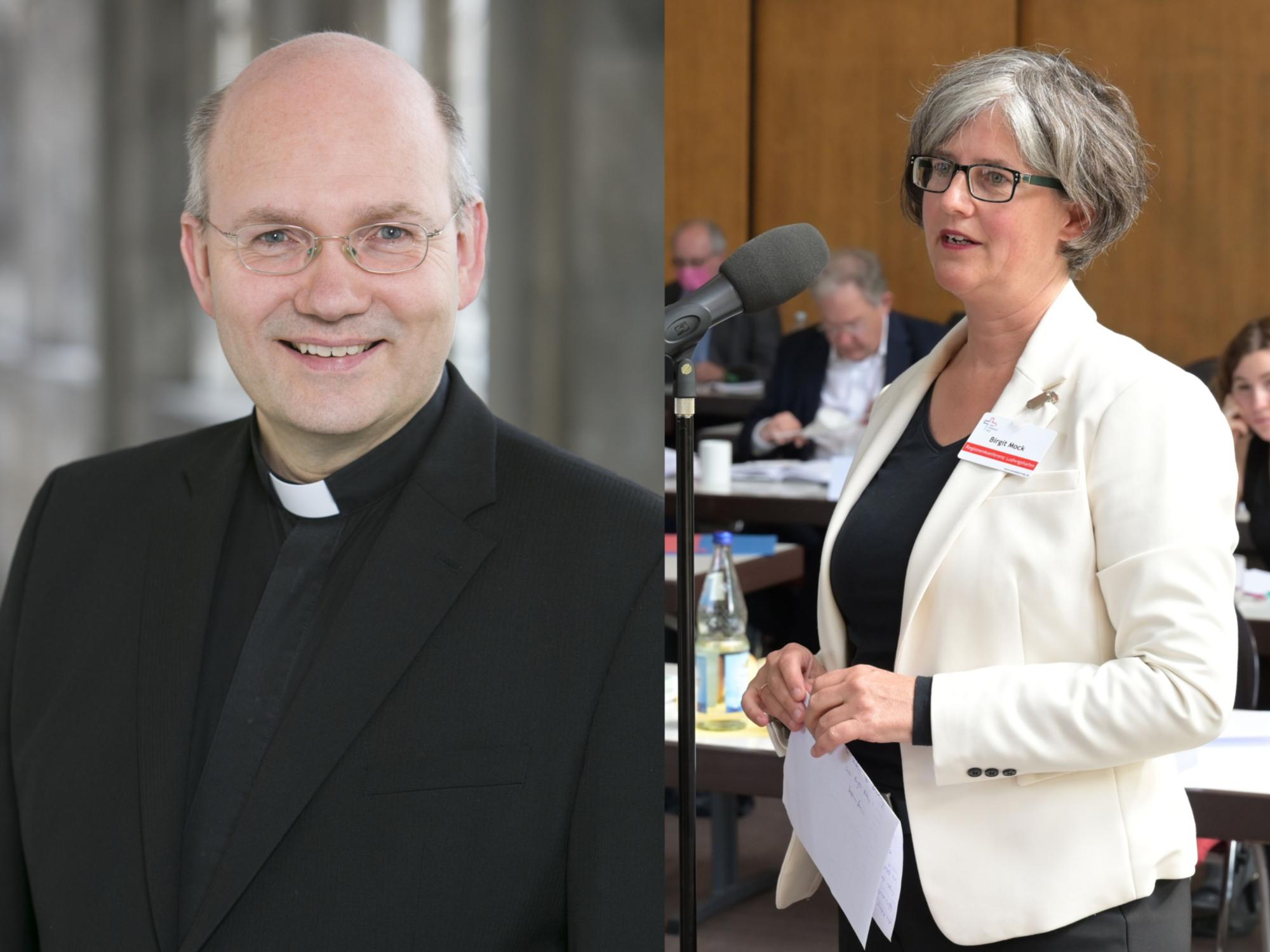 Birgit Mock und Bischof Dr. Helmut Dieser sind als Referenten dabei (c) Bistum Aachen / Andreas Steindl // Synodaler Weg/Klaus Landry