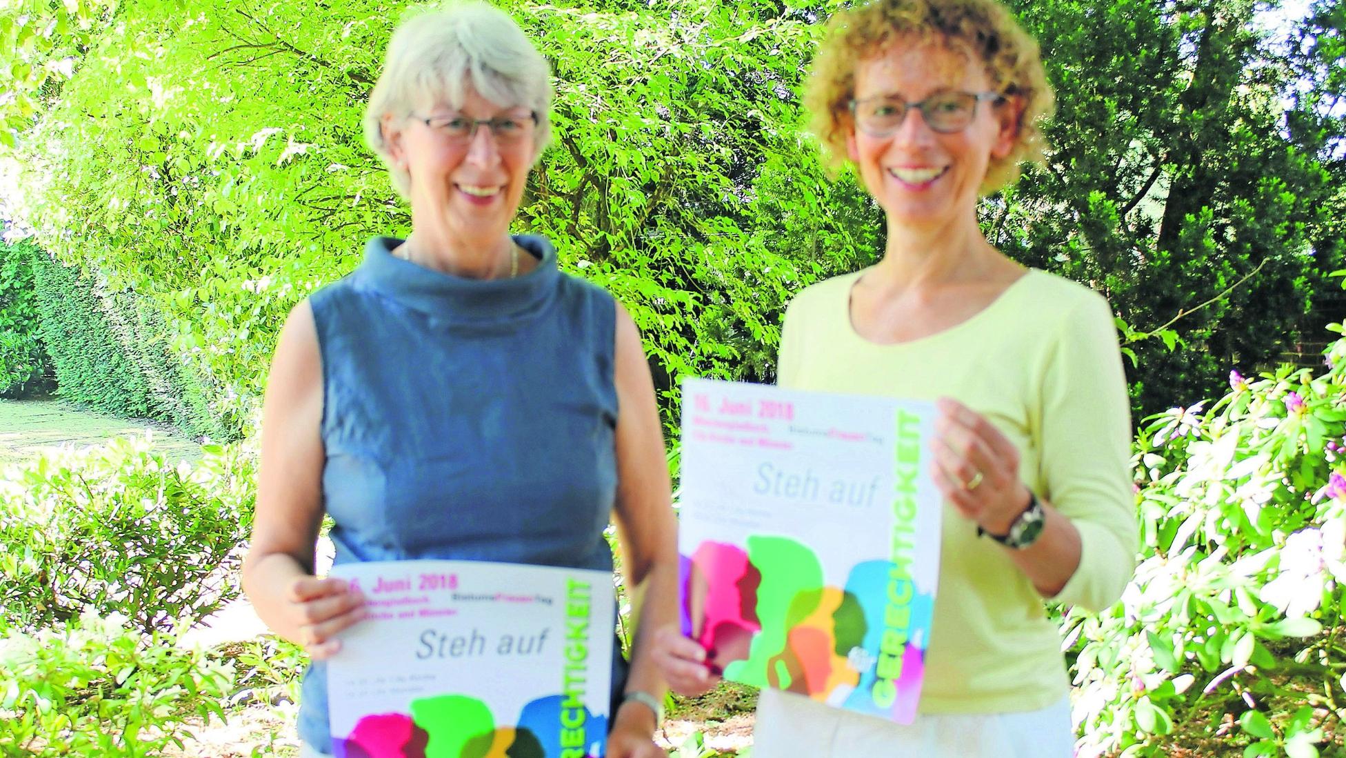 Nehmen das Thema Gerechtigkeit in den Blick: Annette Lenders, Frauenseelsorge Bistum Aachen (l.) und Angela Reinders, Frauenseelsorgerin Aachen-Stadt- und Aachen-Land.