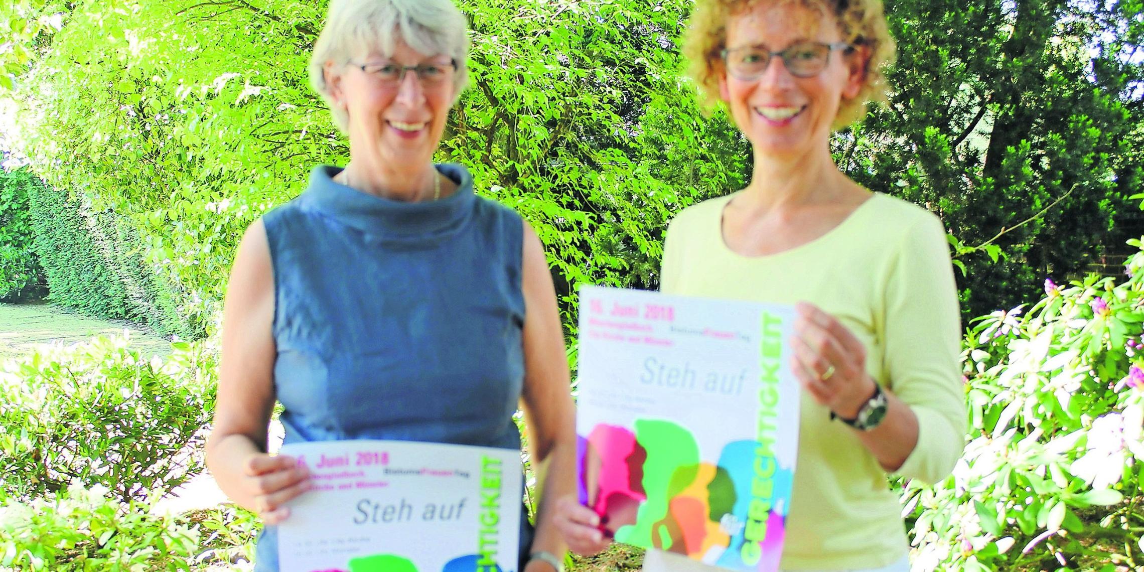 Nehmen das Thema Gerechtigkeit in den Blick: Annette Lenders, Frauenseelsorge Bistum Aachen (l.) und Angela Reinders, Frauenseelsorgerin Aachen-Stadt- und Aachen-Land.