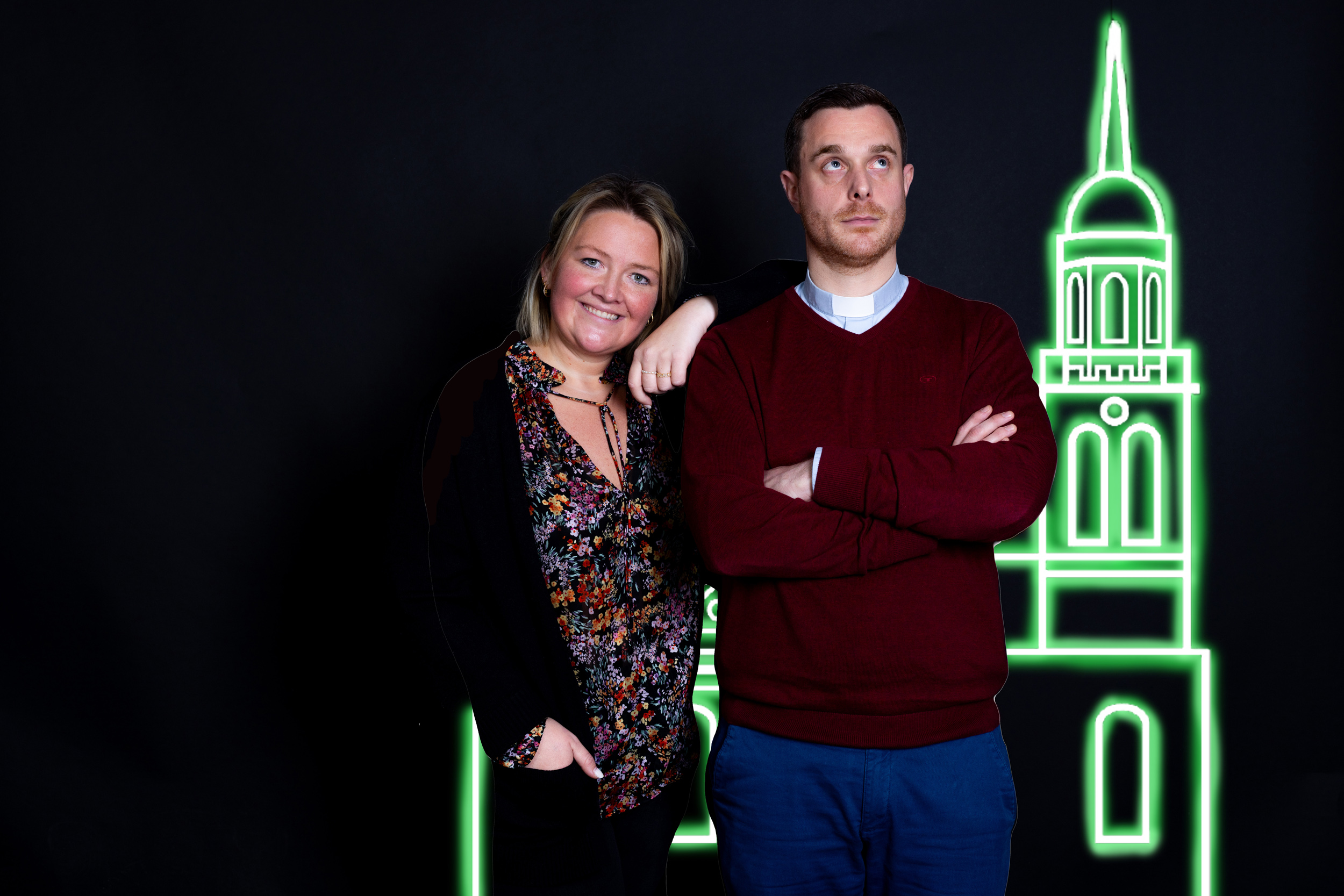 'Frengels & Chef' - das katholische Instagram-Duo: Michelle Engel und Pfarrer David Grüntjens.