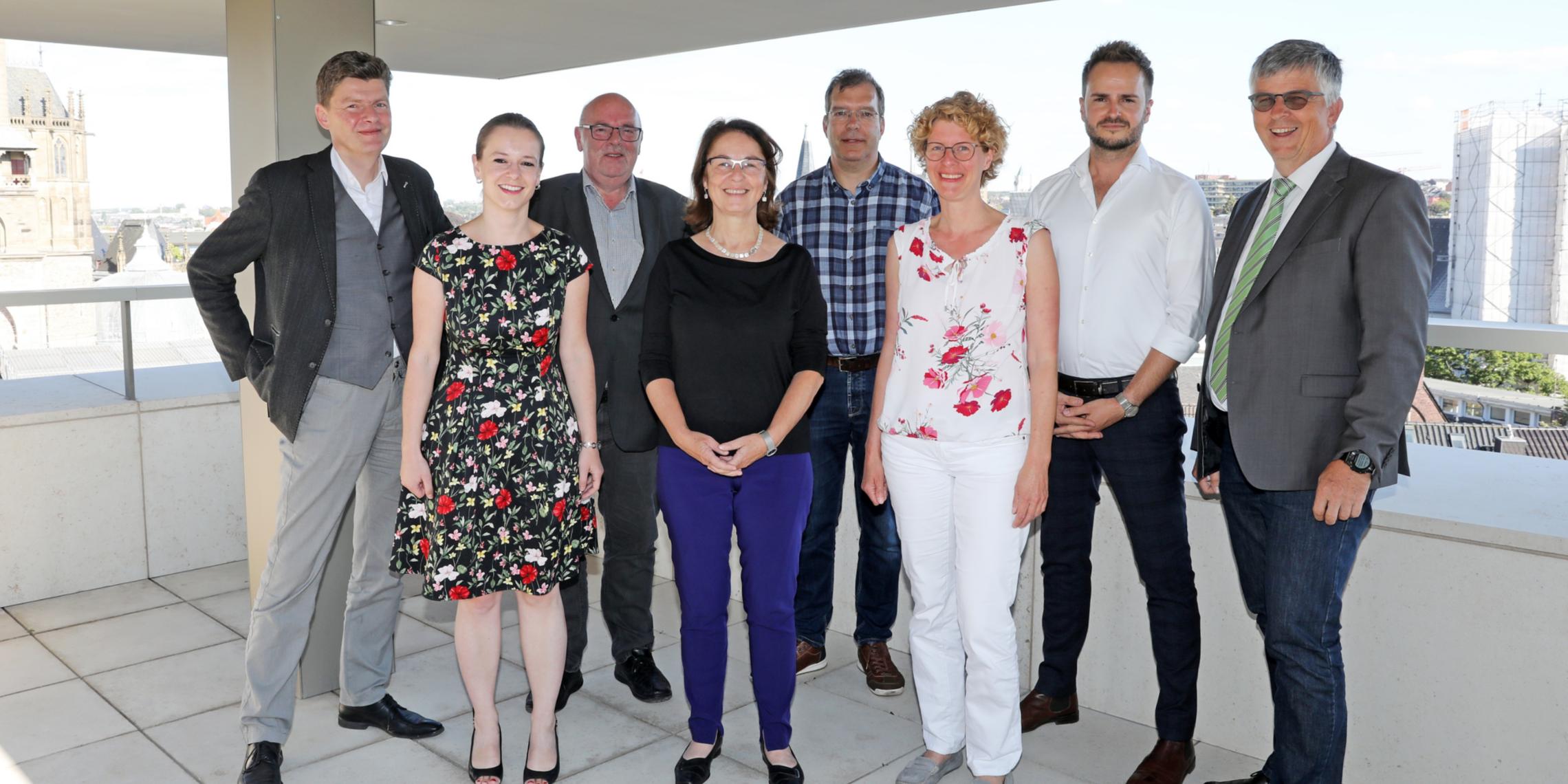 Die Lenkungsgruppe im September 2020: Reiner App, Mareike Jauß, Jürgen Jansen, Astrid Hautzer, Thorsten Aymanns, Sabine Kock, Andreas Schreib und Harald Hüller (v.l.).