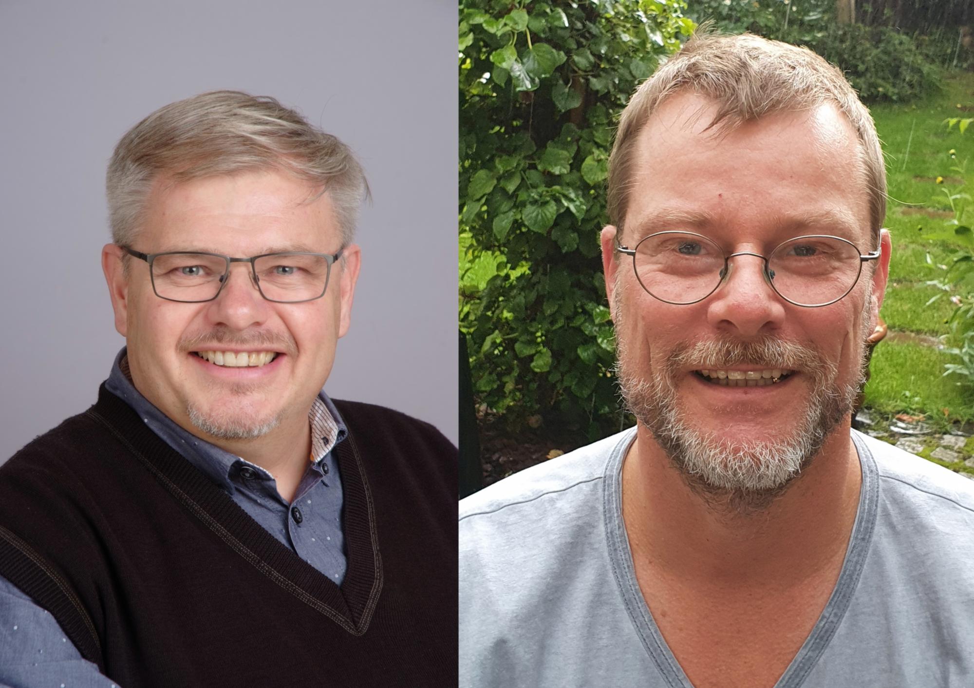 Neuer Auftrag für zwei Seelsorger in den Regionen Düren und Krefeld: Pfarrer Ralf Linnartz (l.) und Gemeindereferent Thomas Guntermann begleiten Menschen in Not.