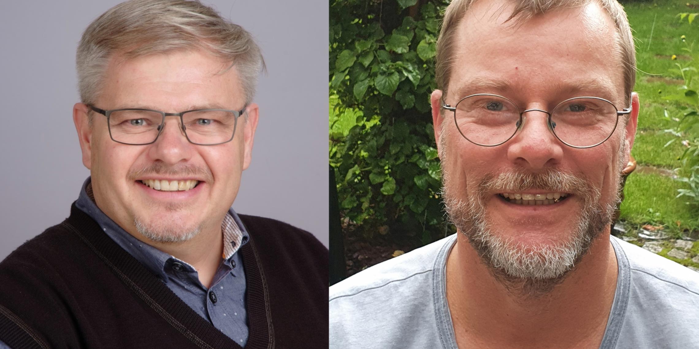 Neuer Auftrag für zwei Seelsorger in den Regionen Düren und Krefeld: Pfarrer Ralf Linnartz (l.) und Gemeindereferent Thomas Guntermann begleiten Menschen in Not.