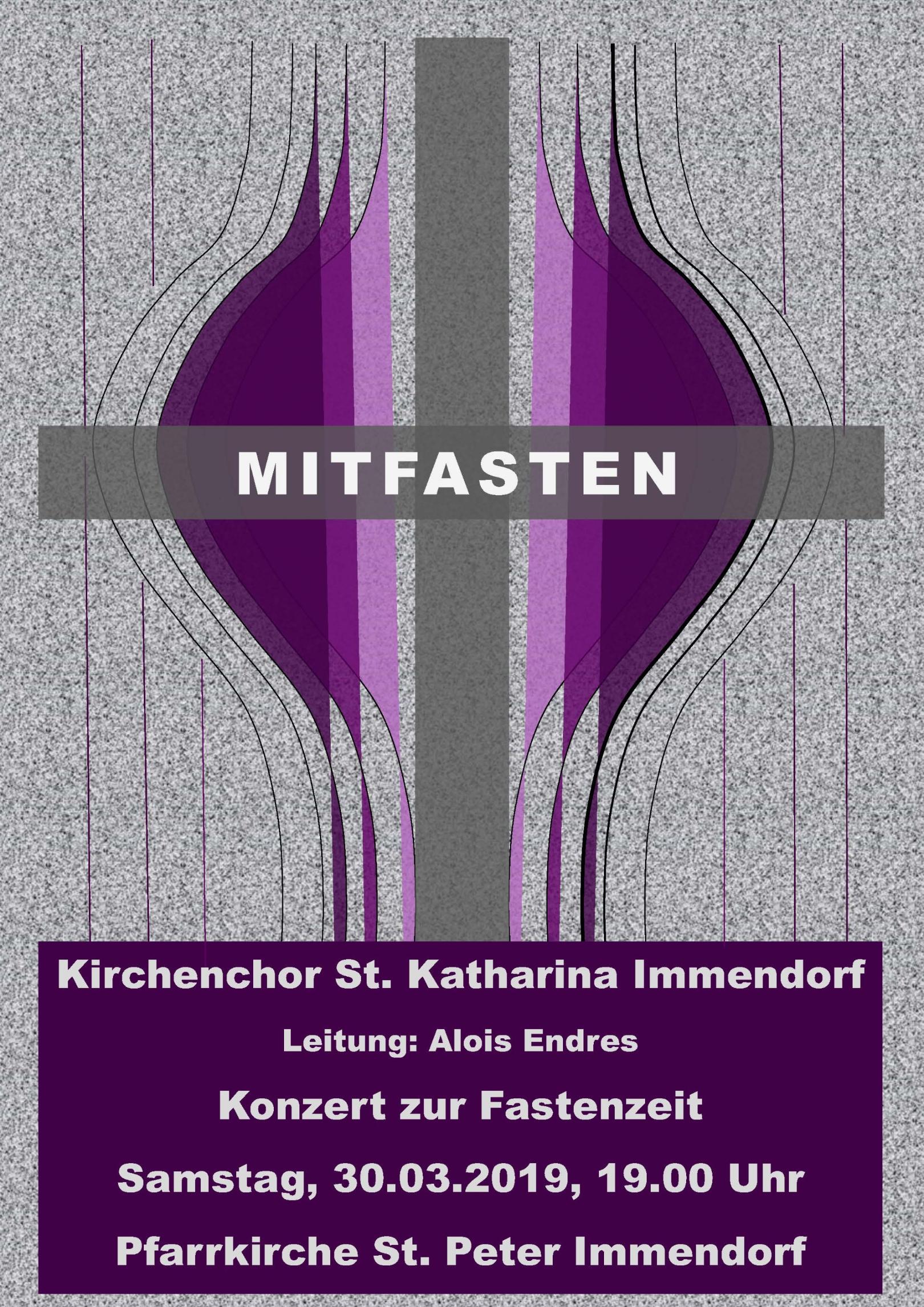 Plakat Mitfasten (c) St. Katharina Kirchenchor Immendorf