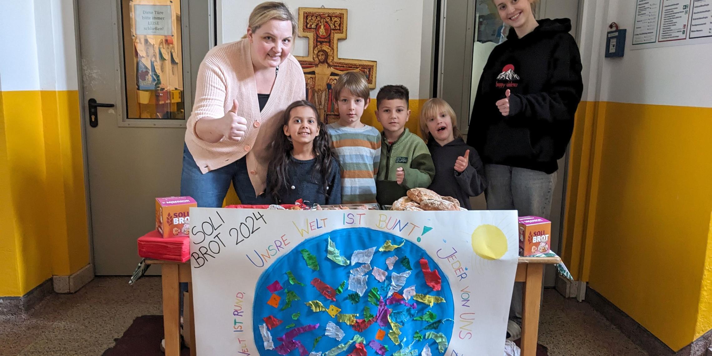 Solibrot-Aktion in einer Kita in Krefeld