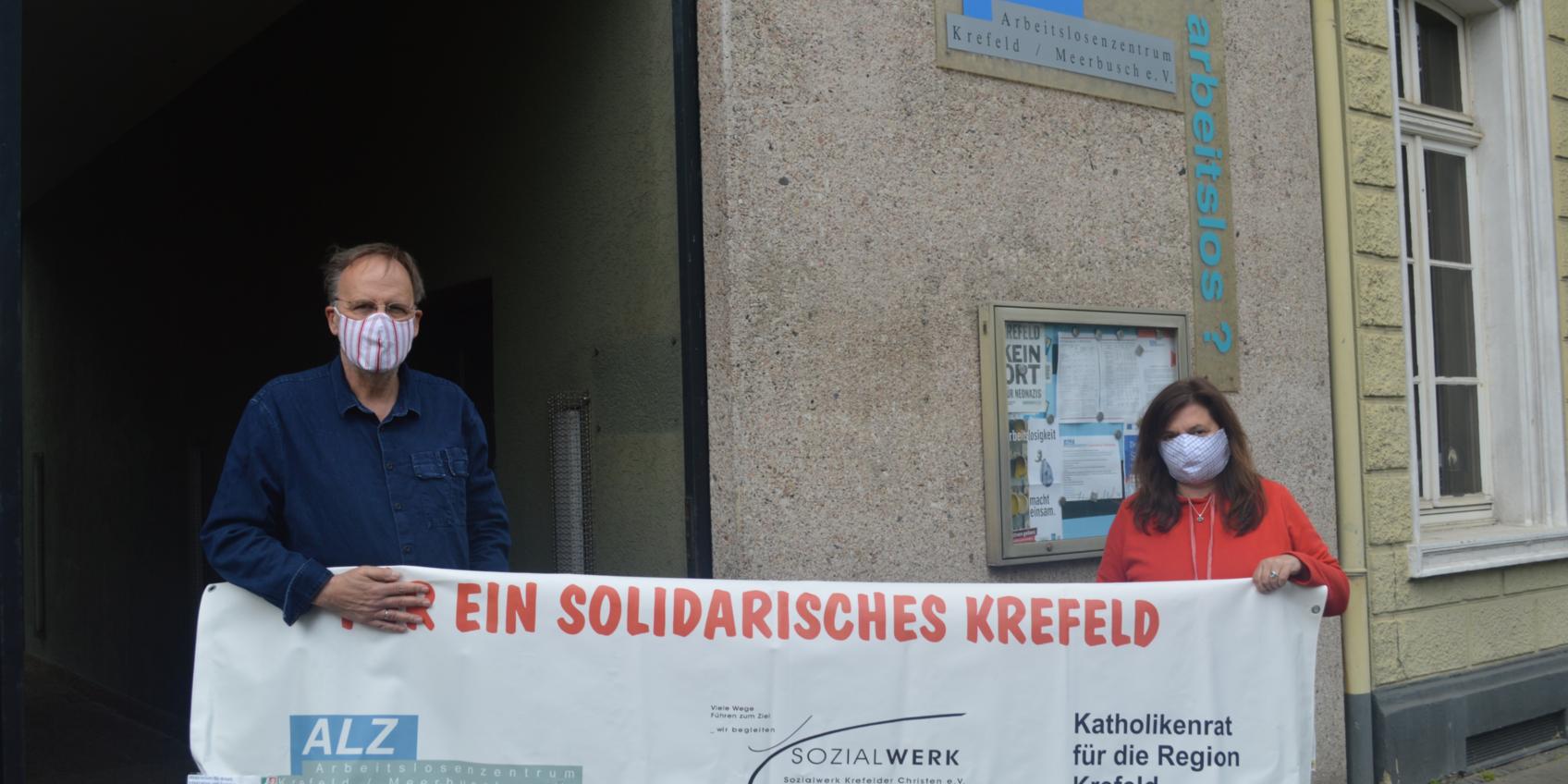 Auch die Demos zum 1. Mai mussten ausfallen - hier beteiligt sich, virtuell, das ALZ Krefeld unter dem Motto 