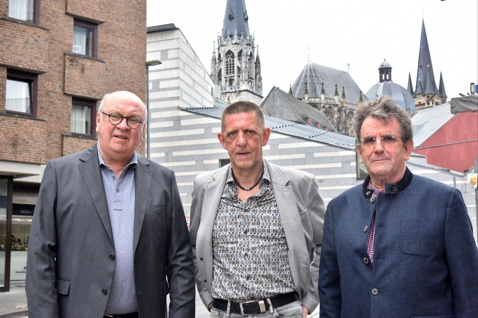 Manfred Schmitz, Thomas F und Paul Leidner (von links) sind Teil des Betroffenenrates im Bistum Aachen. (c) Andreas Herrmann