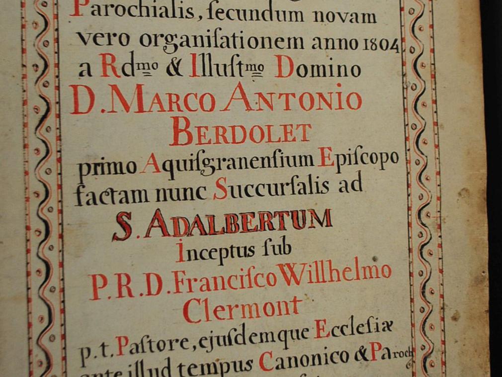 Kirchenbuch Sankt Adalbert (c) Bistum Aachen
