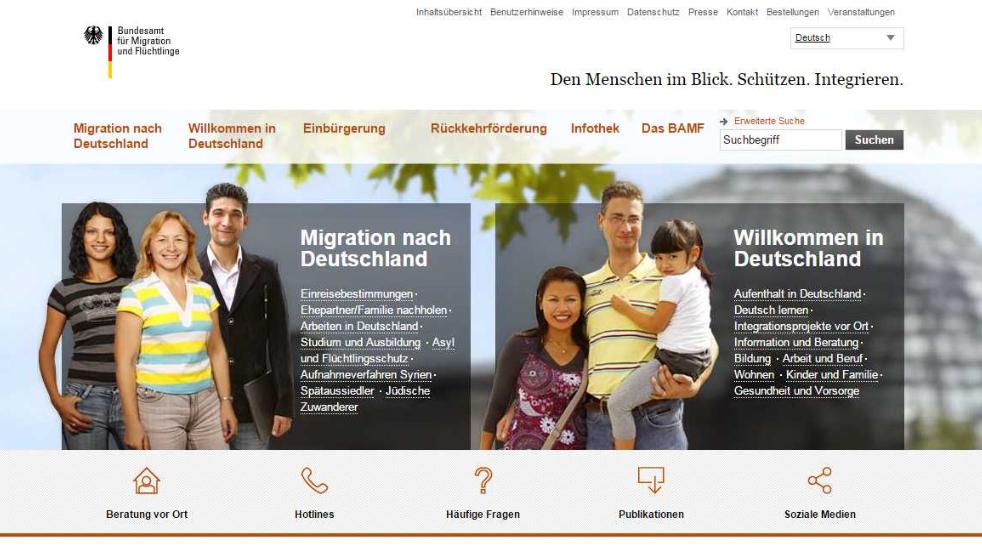 Bundesamt für Migration und Flüchtlinge (c) Screenshot / Bundesamt für Migration und Flüchtlinge