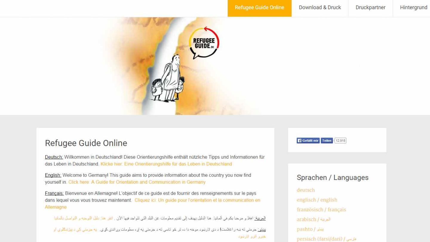 Refugee Guide Online (c) Screenshot / Refugee Guide Online