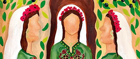 'Praying Palestinian Women' von der Künstlerin Halima Aziz,