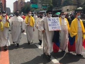 Demonstrierende Dominikaner