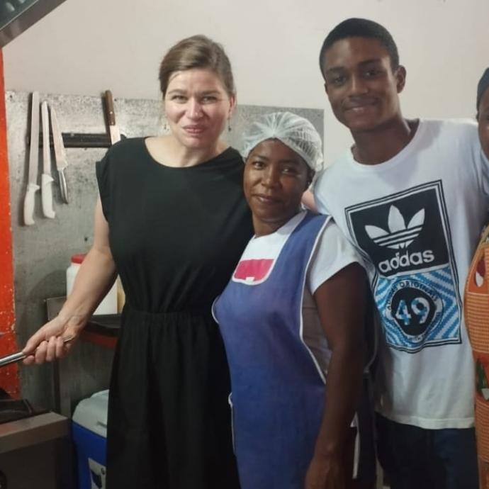 Sterneköchin Antje de Vries zu Besuch im CENTRO AFRO.