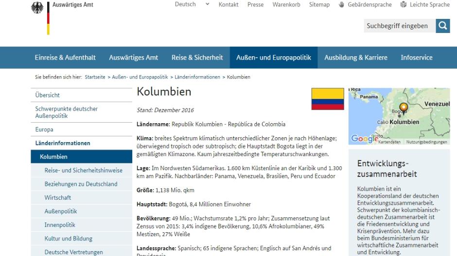 Auswärtiges Amt (c) Screenshot