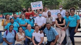 Demonstrierende in Riohacha