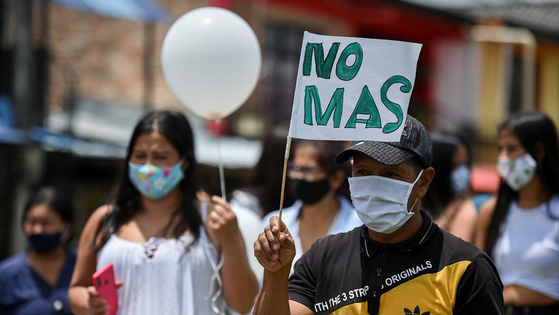 Beerdigung in Popayán von zweien der sechs am 25. August 2020 ermordeten Männer. (c) Luis Robayo AFP