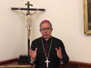 Monseñor Luis José Rueda in seiner Videobotschaft
