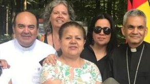 Alba Lucía Yepes López (Mitte) am Aachener Dreiländereck. (c) Privat