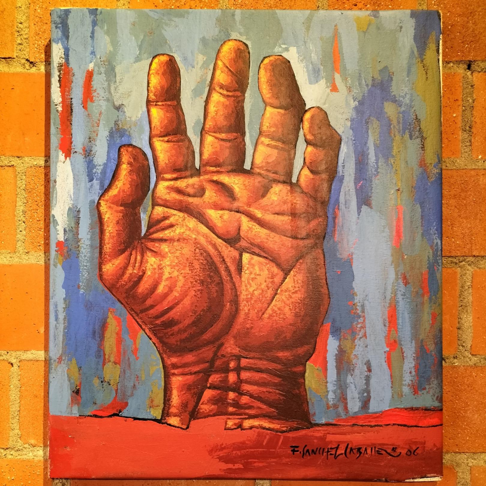 Gemälde von Freddy Sánchez Caballero, zu sehen in der Kirche Pax Christi in Krefeld.