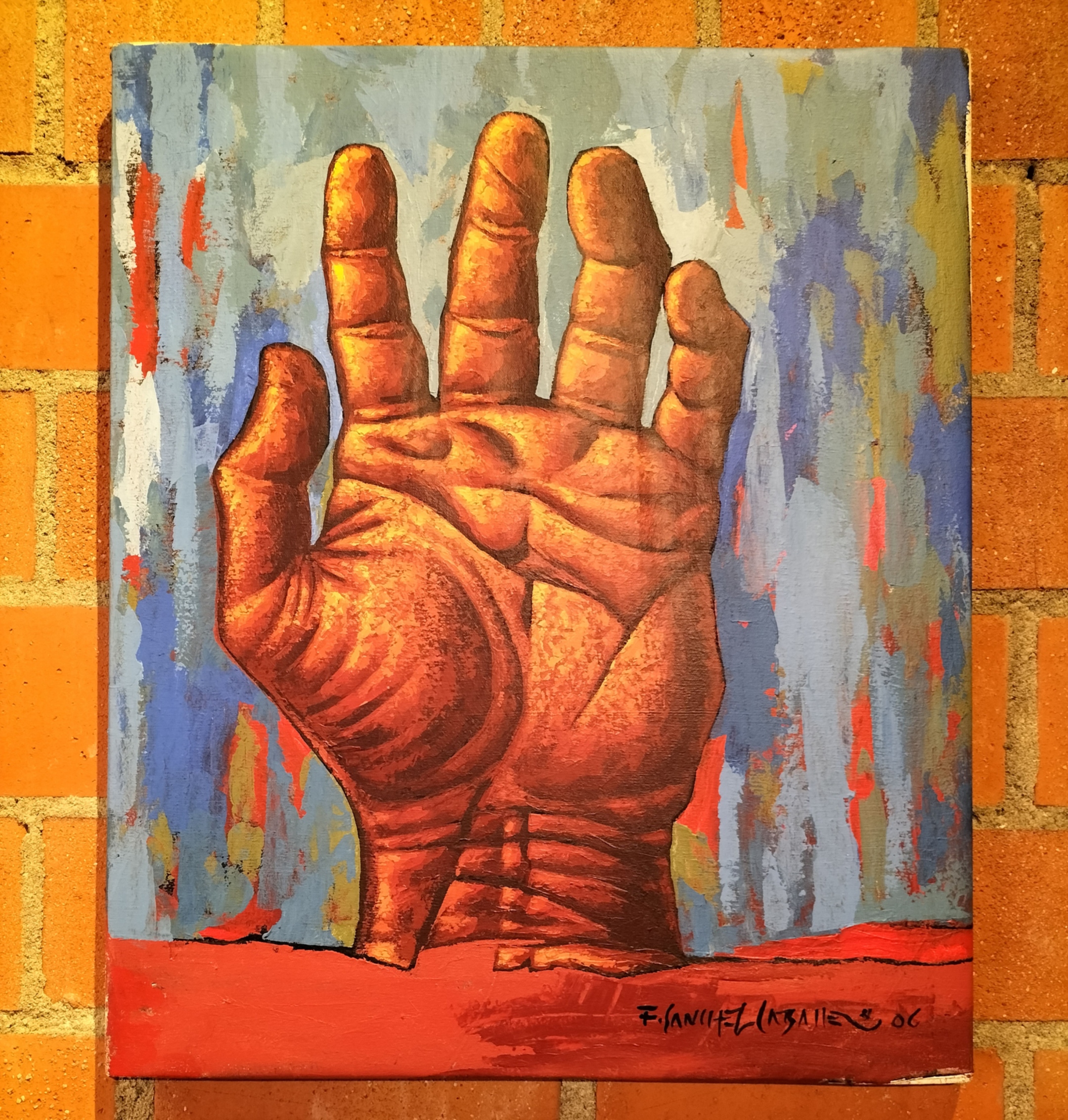 Gemälde von Freddy Sánchez Caballero, zu sehen in der Kirche Pax Christi in Krefeld.