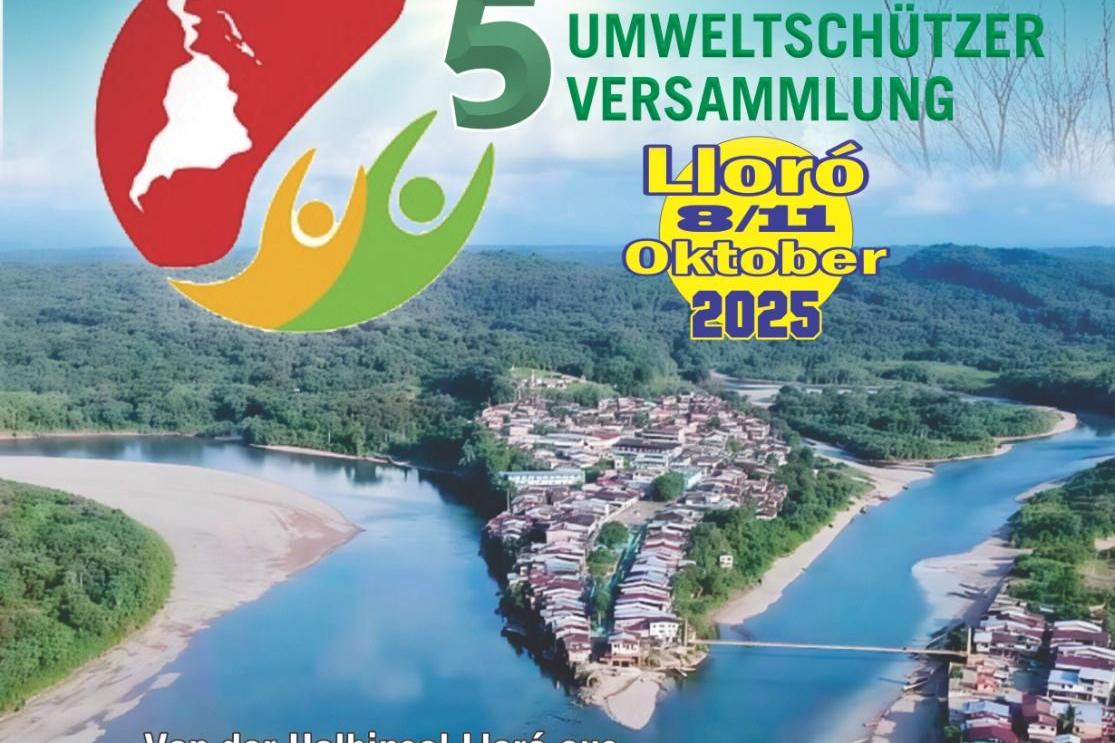 Plakat des 5. Jugend-Umweltschutz-Treffens in Lloró.