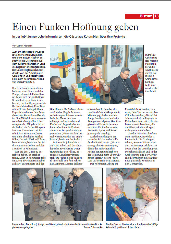 Einen Funken Hoffnung geben - von Garnet Manecke, KirchenZeitung für das Bistum Aachen