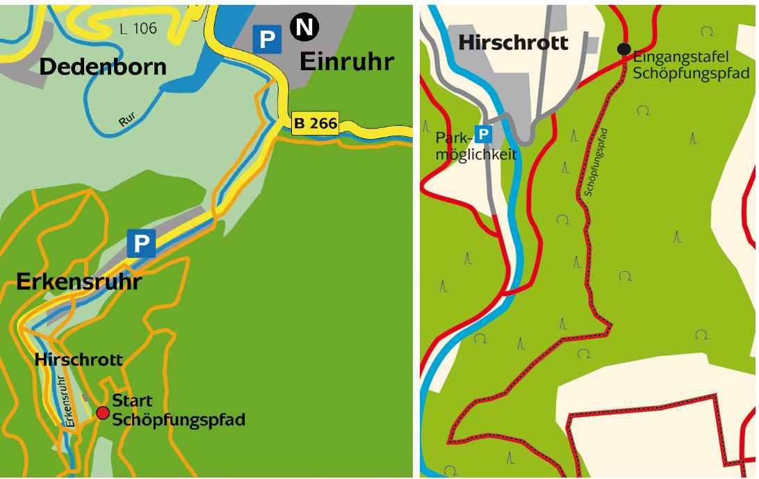 Wegführung des Schöpfungspfads