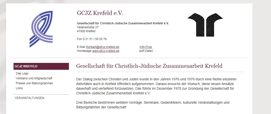 Gesellschaft für christ. jüdische Zusammenarbeit Krefeld e. V. (c) Gesellschaft für christ. jüdische Zusammenarbeit Krefeld e. V.