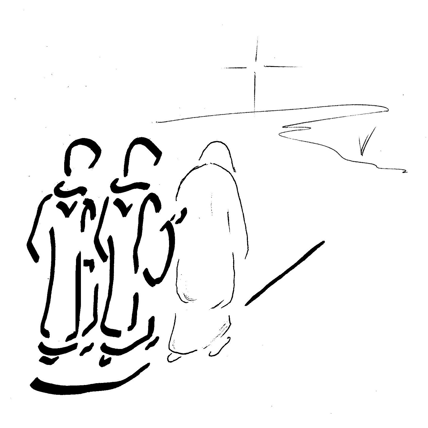 Emmaus - Variation - fr a021 - Kreuz-Landschaft (c) P. Dr. Albert Altenähr OSB