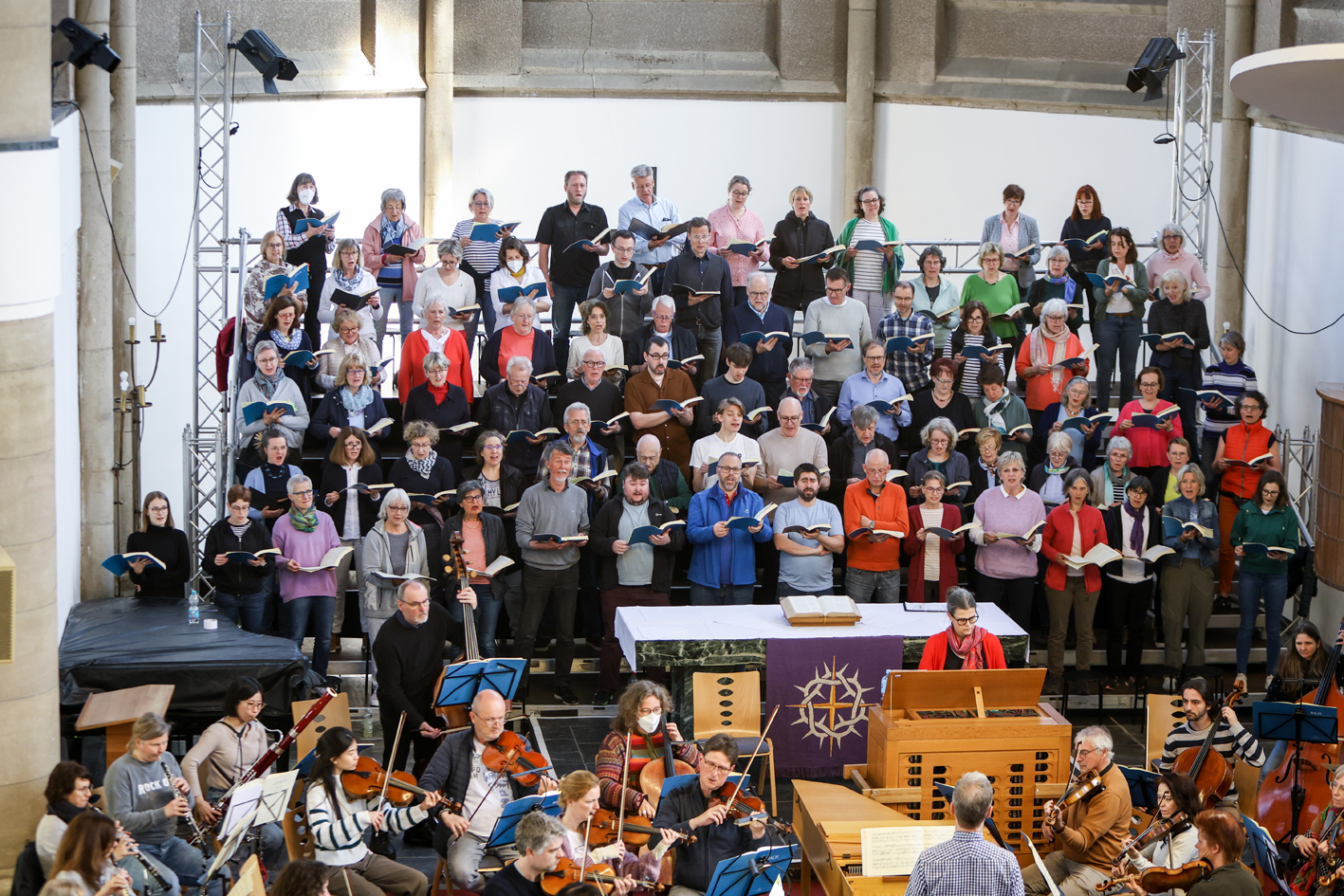 Generalprobe der Matthäus Passion in der Krefelder Friedenskirche