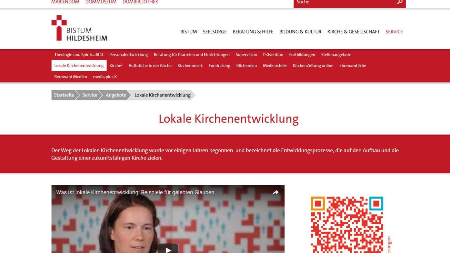 Lokale Kirchenentwicklung Bistum Hildesheim (c) Screenshot