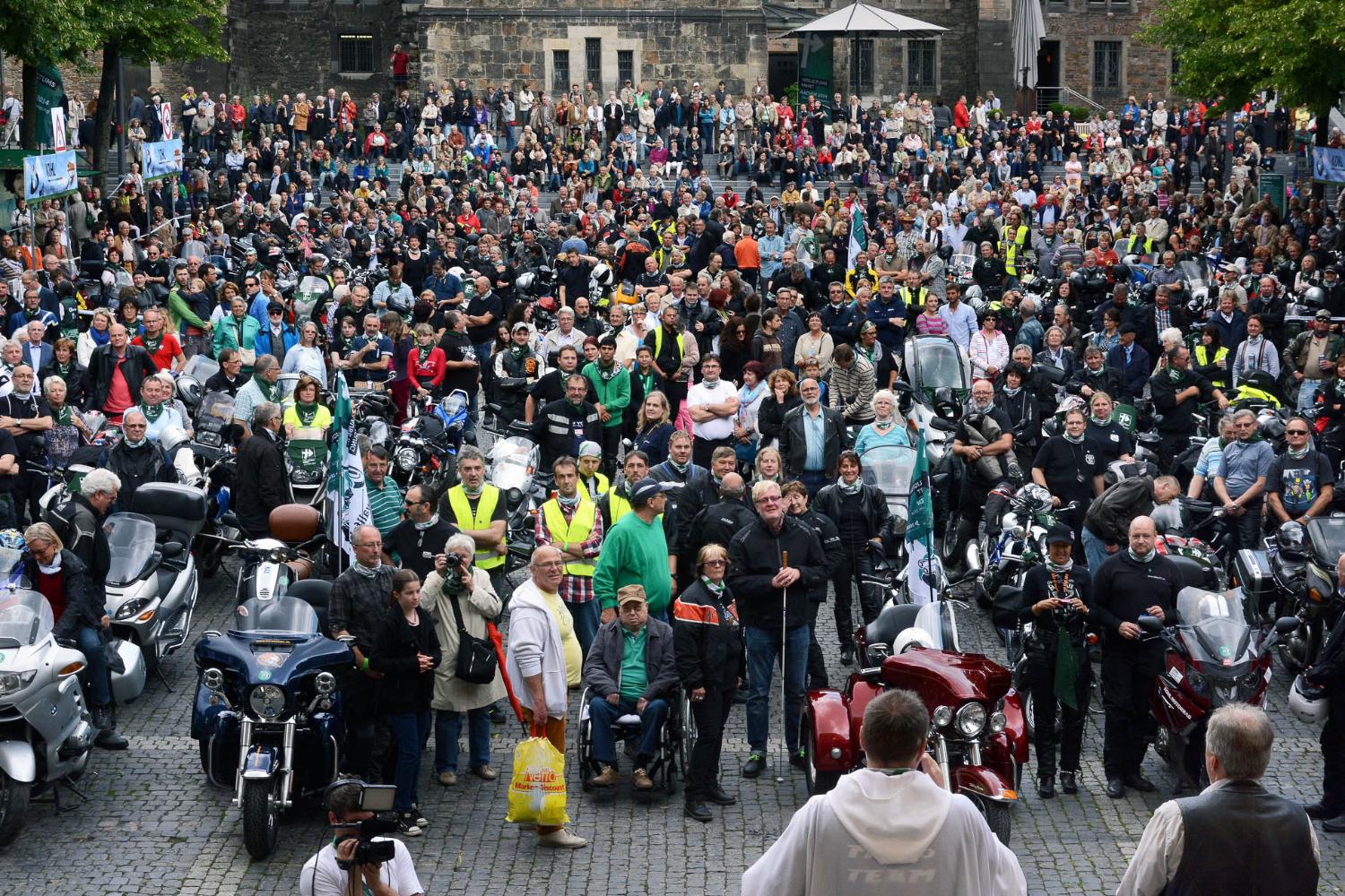 Bikerwallfahrt auf der Heiligtumsfahrt Aachen (c) Domkapitel/Andreas Schmitter
