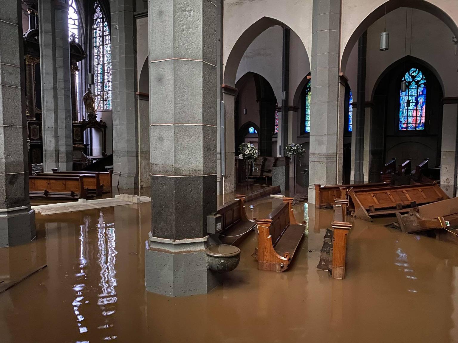 Die Propsteikirche St. Kornelius ist vom Hochwasser betroffen. (c) Pfr. Andreas Möhlig