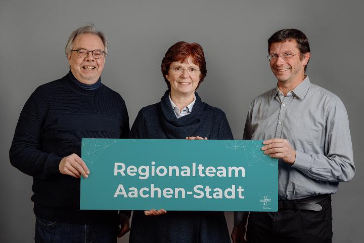 Regionalteam AC-Stadt: Walter Nett, Katrin Hohmann, Pfr. Frank Hendriks (c) Bistum Aachen / Martin Braun