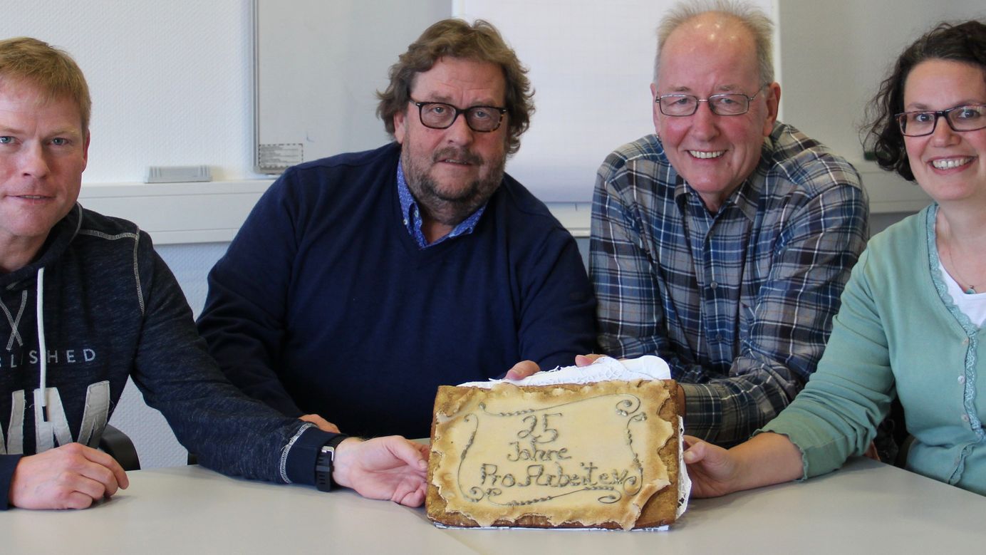 Martin Pier, Leonhard Höfert, Alois Poquett und Kay Hohmann schauen auf das Erreichte zurück.