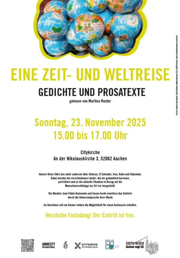 Eine Zeit und Weltreise Plakat