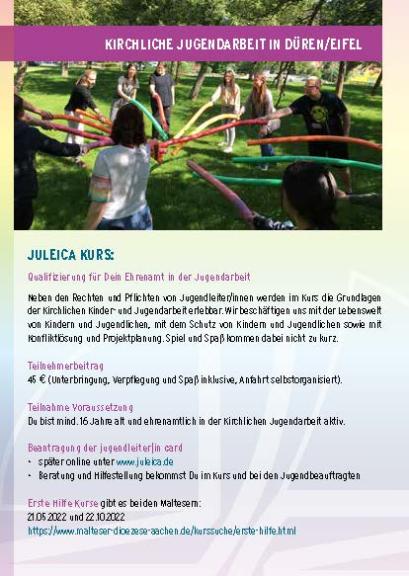 Juleica-Kurse (c) Kirchliche Jugendarbeit in Düren-Eifel