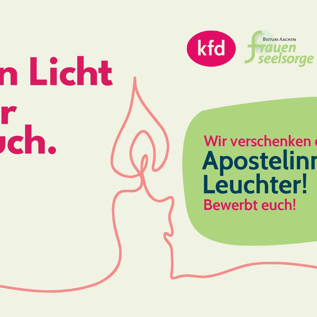 Postkarte Aktion Apostelinnen-Leuchter cover