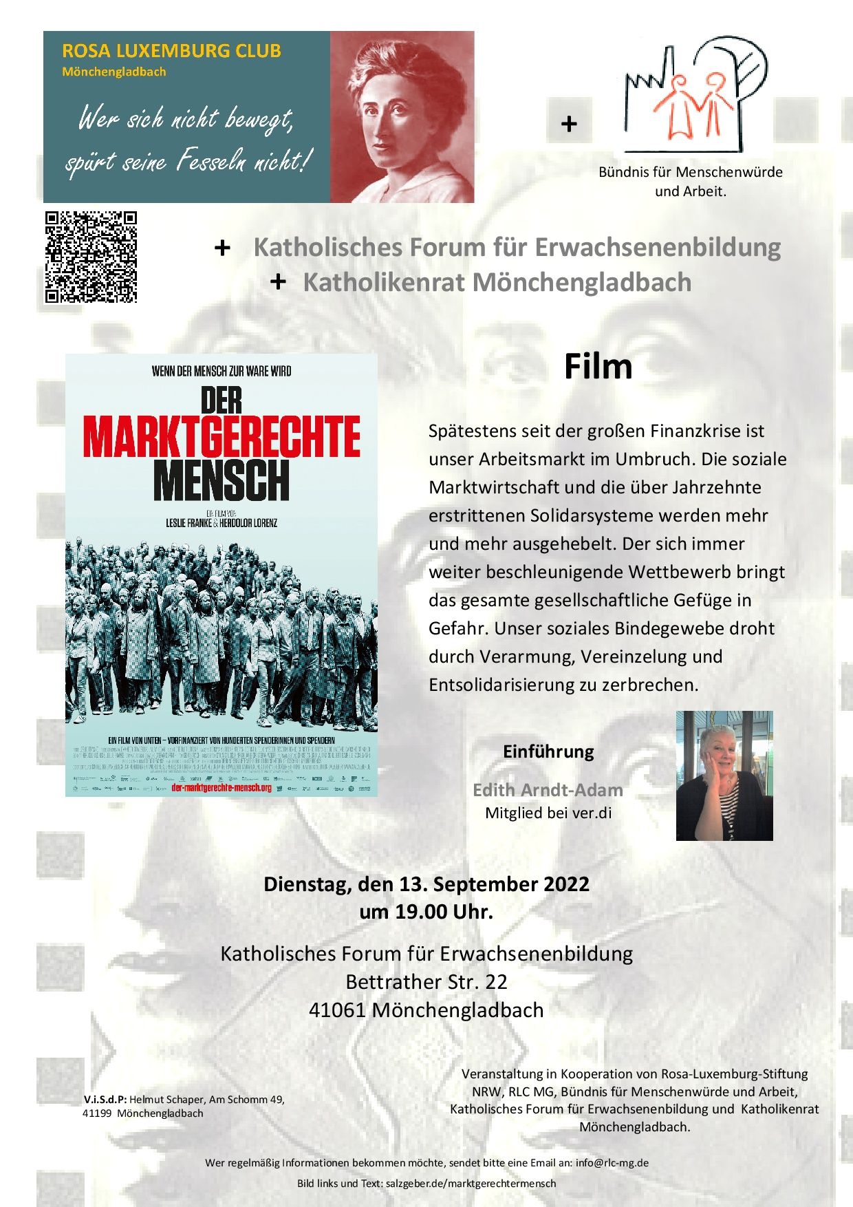 RLC Plakat ,Der marktgerechte Mensch, 13.09.2022 (c) Copright