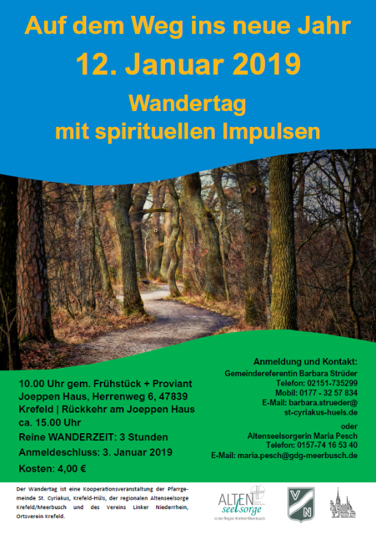 Plakat Wandern über den Jahreswechsel (c) Monika Herkens