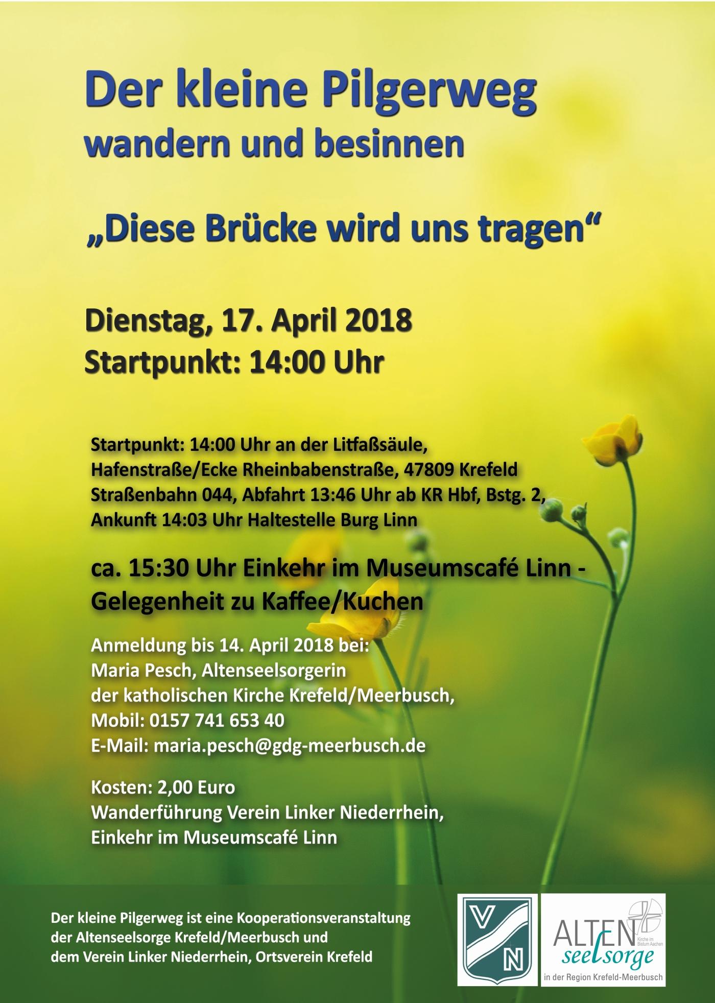 Plakat Pilgerweg April 2018