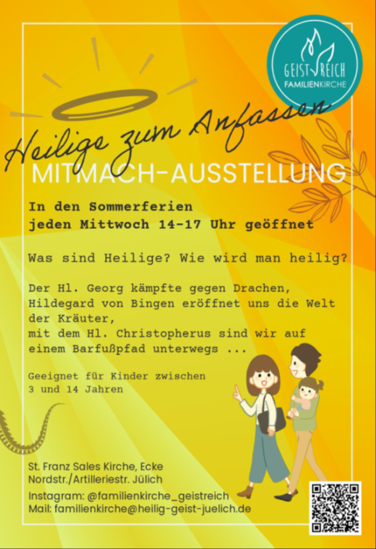 Heilige zum Anfassen - jeden Mittwoch in den Sommerferien
