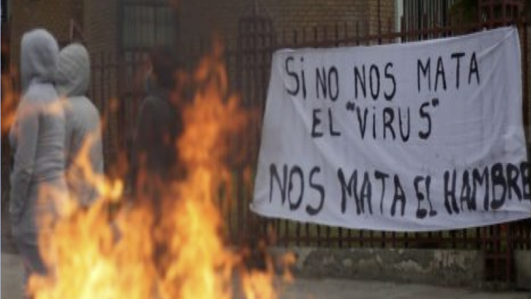 „Wenn uns nicht das Virus tötet, tötet uns der Hunger“: In Santiago de Chile herrscht pure Verzweiflung. (c) Aktion Friedensdorf MG