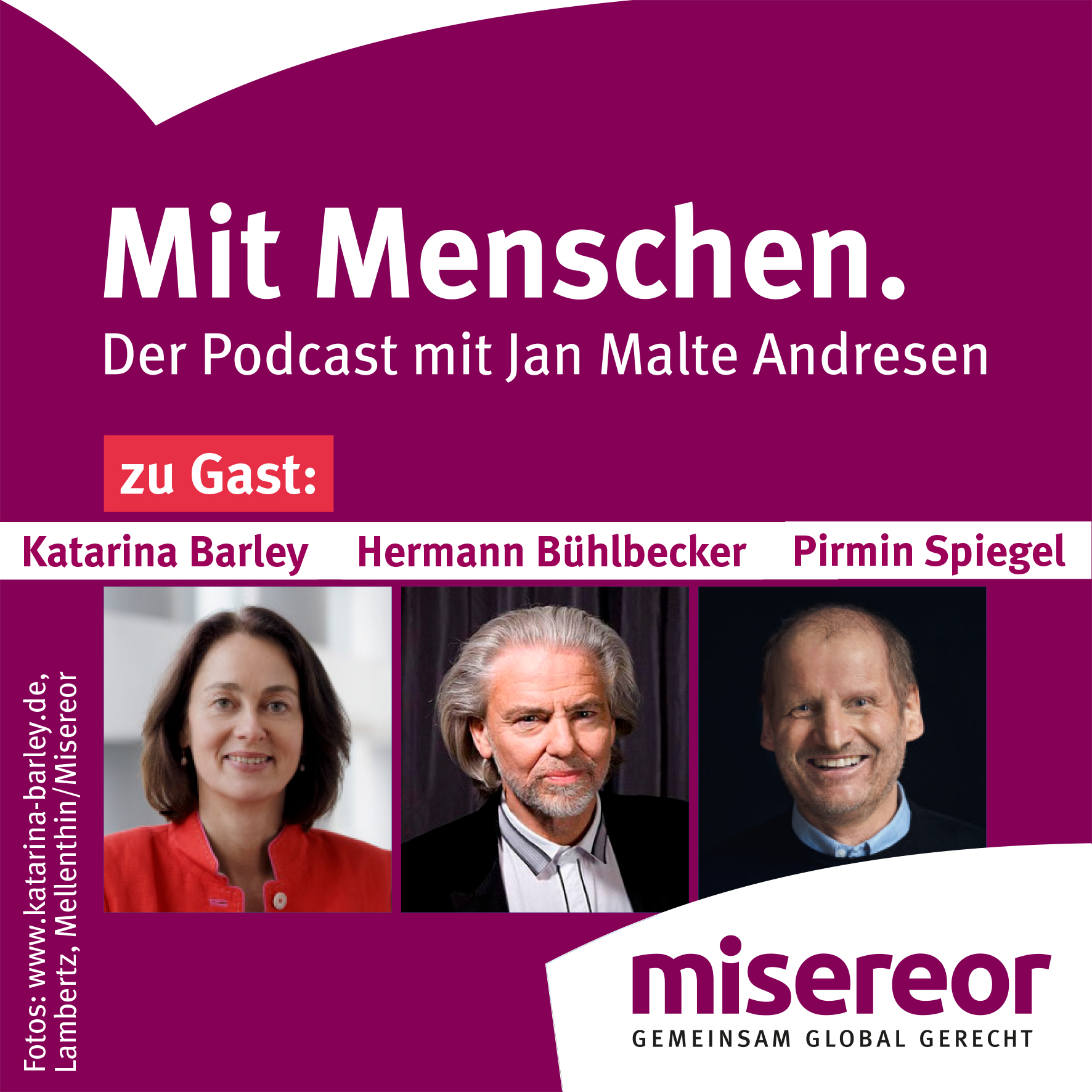 Am Montag, 15. Mai 2023, um 19 Uhr, lädt das katholische Werk für Entwicklungszusammenarbeit Misereor zum öffentlichen Live-Podcast „Mit Menschen“ in die Aula der Aachener Domsingschule ein. (c) Misereor